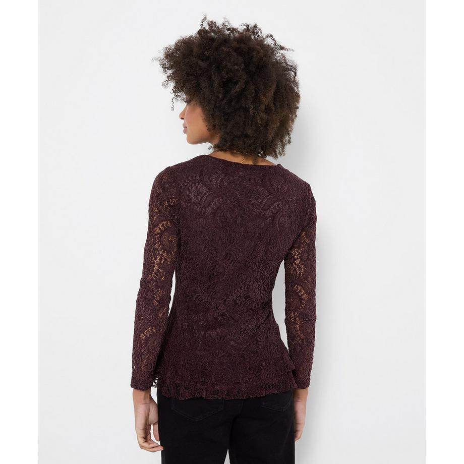 Joe Browns Blouse en Dentelle à Col Bénitier et Ourlet Asymétrique  