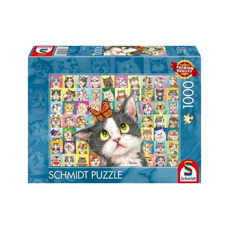 Schmidt  Puzzle Katzen-Mimik (1000Teile) 