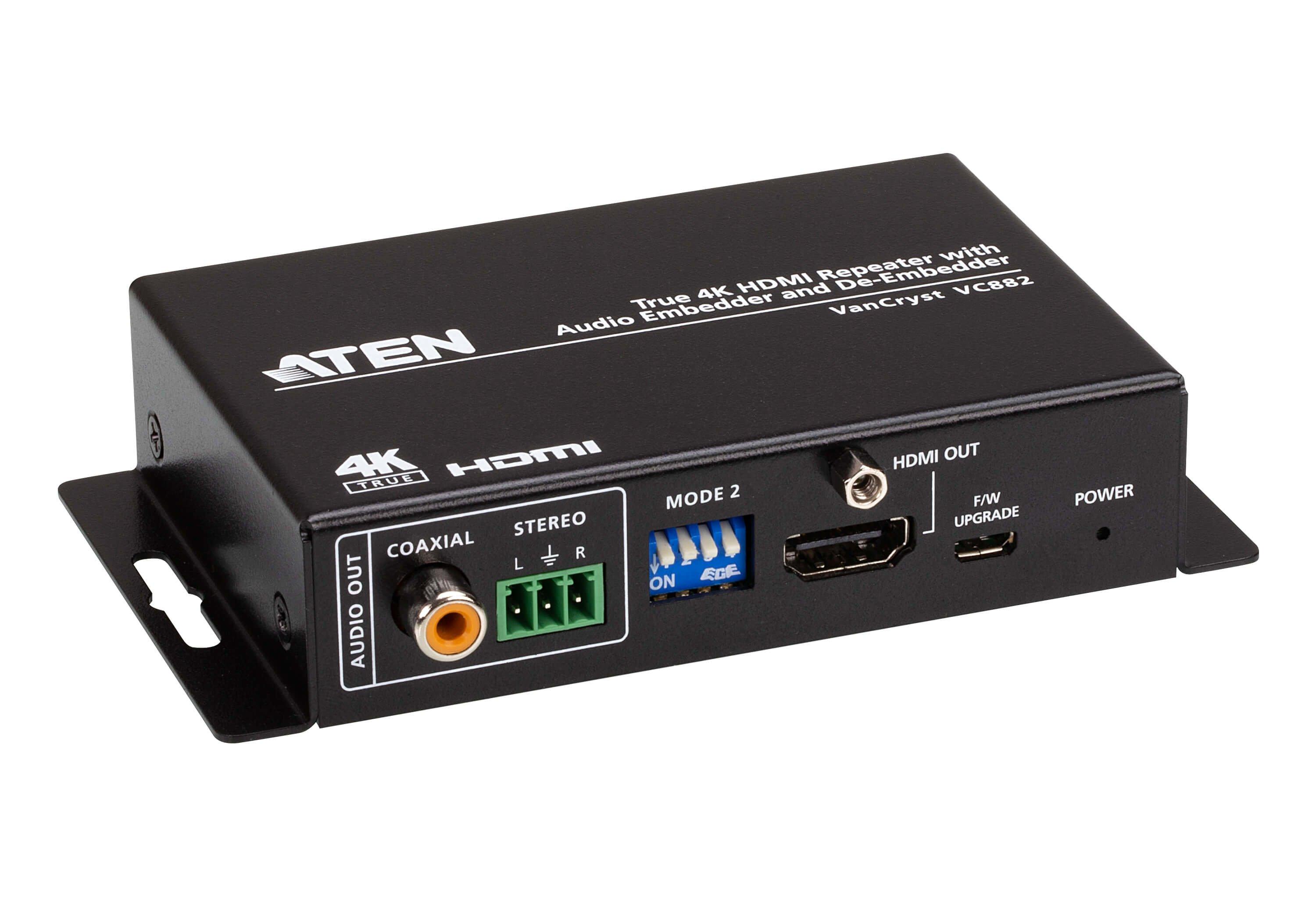 ATEN  ATEN Ripetitore HDMI True 4K con embedder e de-embedder audio 