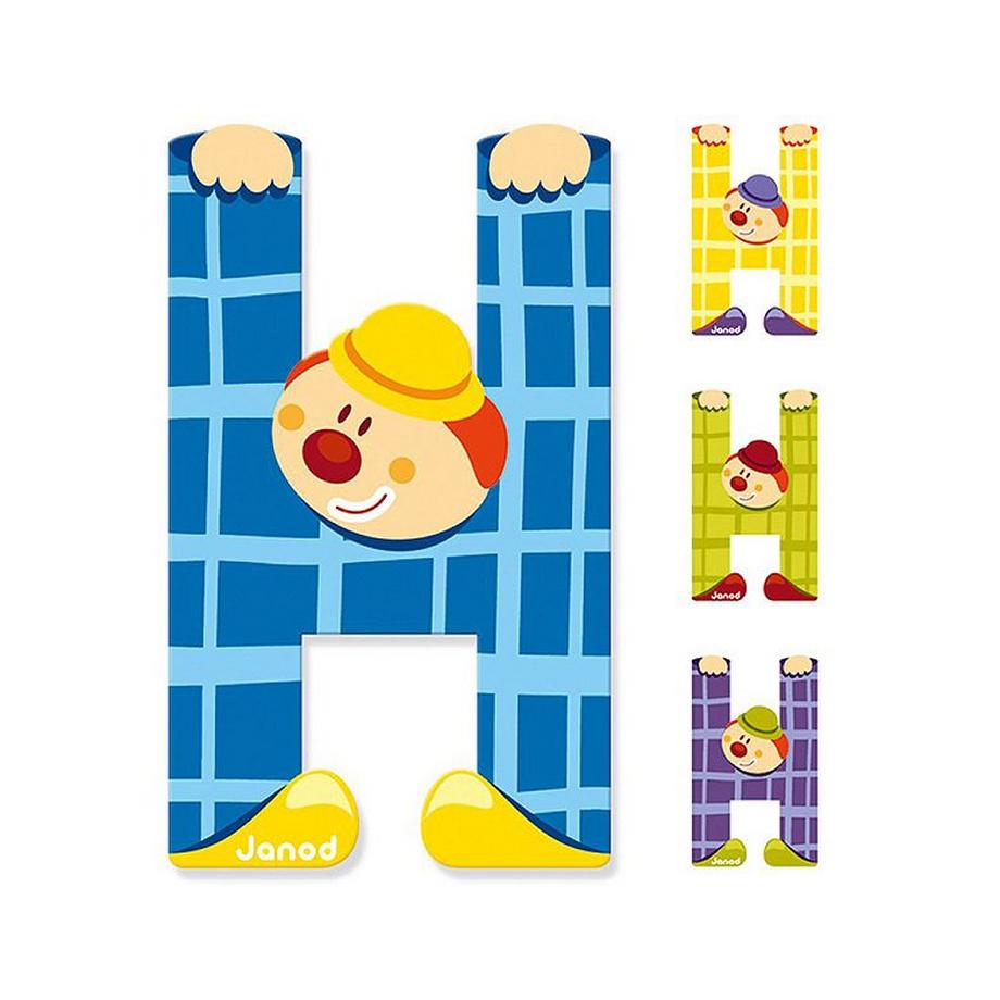 Janod Buchstaben Clown H  