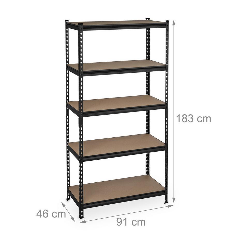 B2X Étagère de rangement noire  