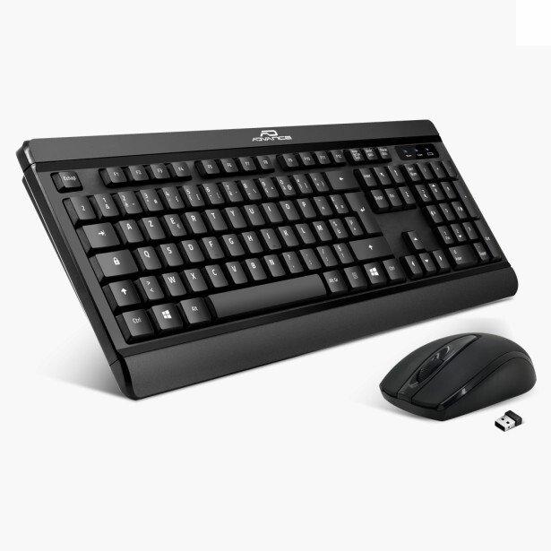 Advance  Azerty-Tastatur und kabellose Maus  Silent 