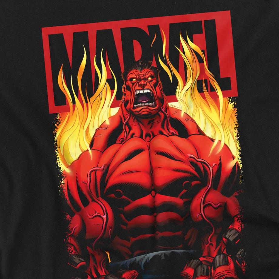 MARVEL Red Hulk Grafikdruck T-Shirt  
