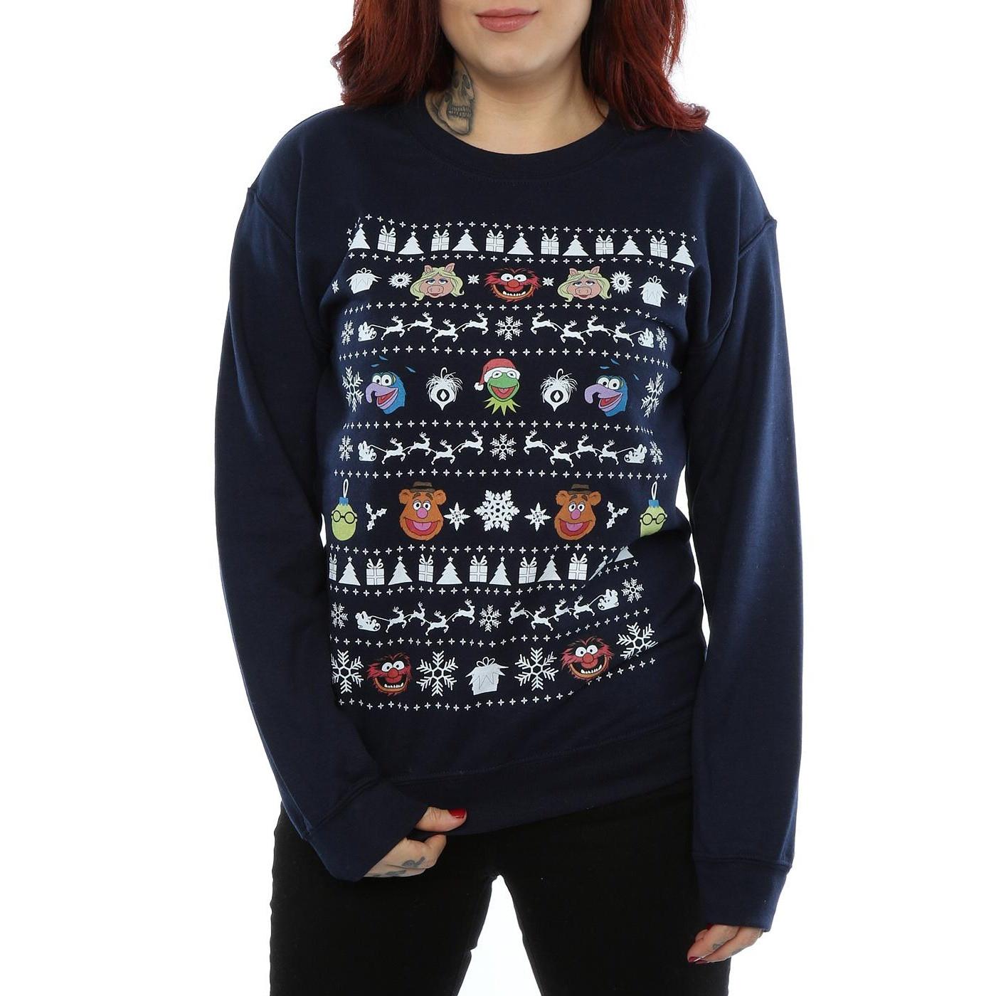 Disney  The Muppets Christmas Heads Sweatshirt 