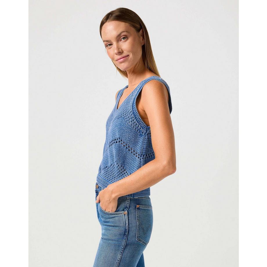 Wrangler Canotta in Maglia Scollo a V  