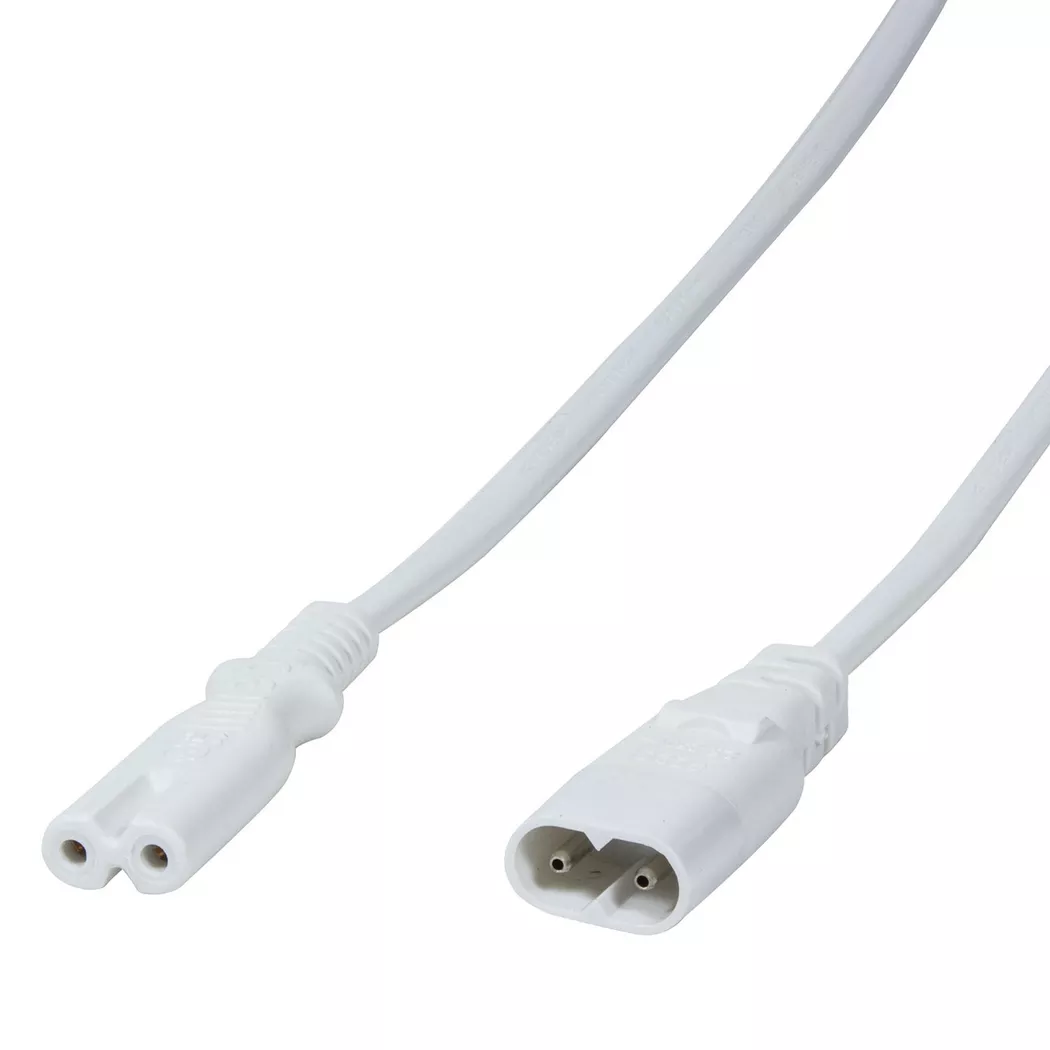 LogiLink 2m, IEC 60320-C8/IEC 60320-C7 Weiß C7-Koppler C8-Koppler