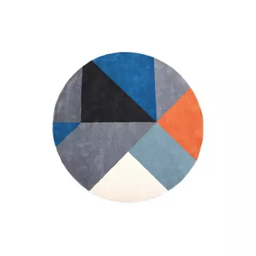 Teppich mit geometrischem Muster gewebt Baumwolle Mehrfarbig ZABOK