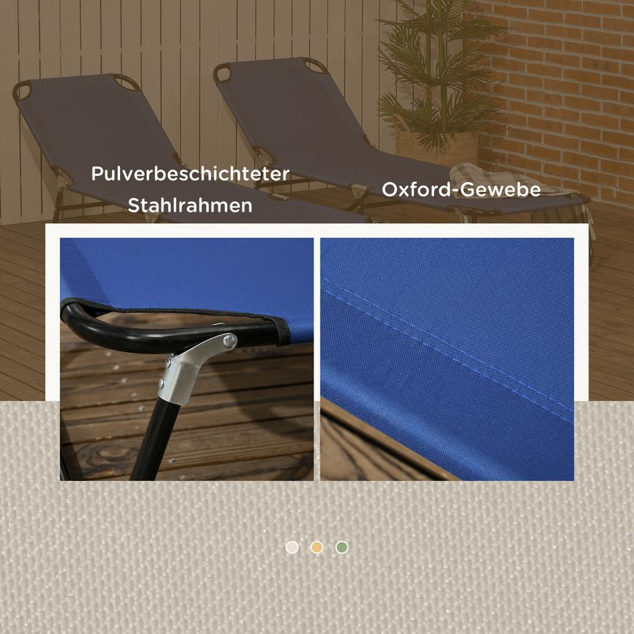 Outsunny ensemble de chaises longues  