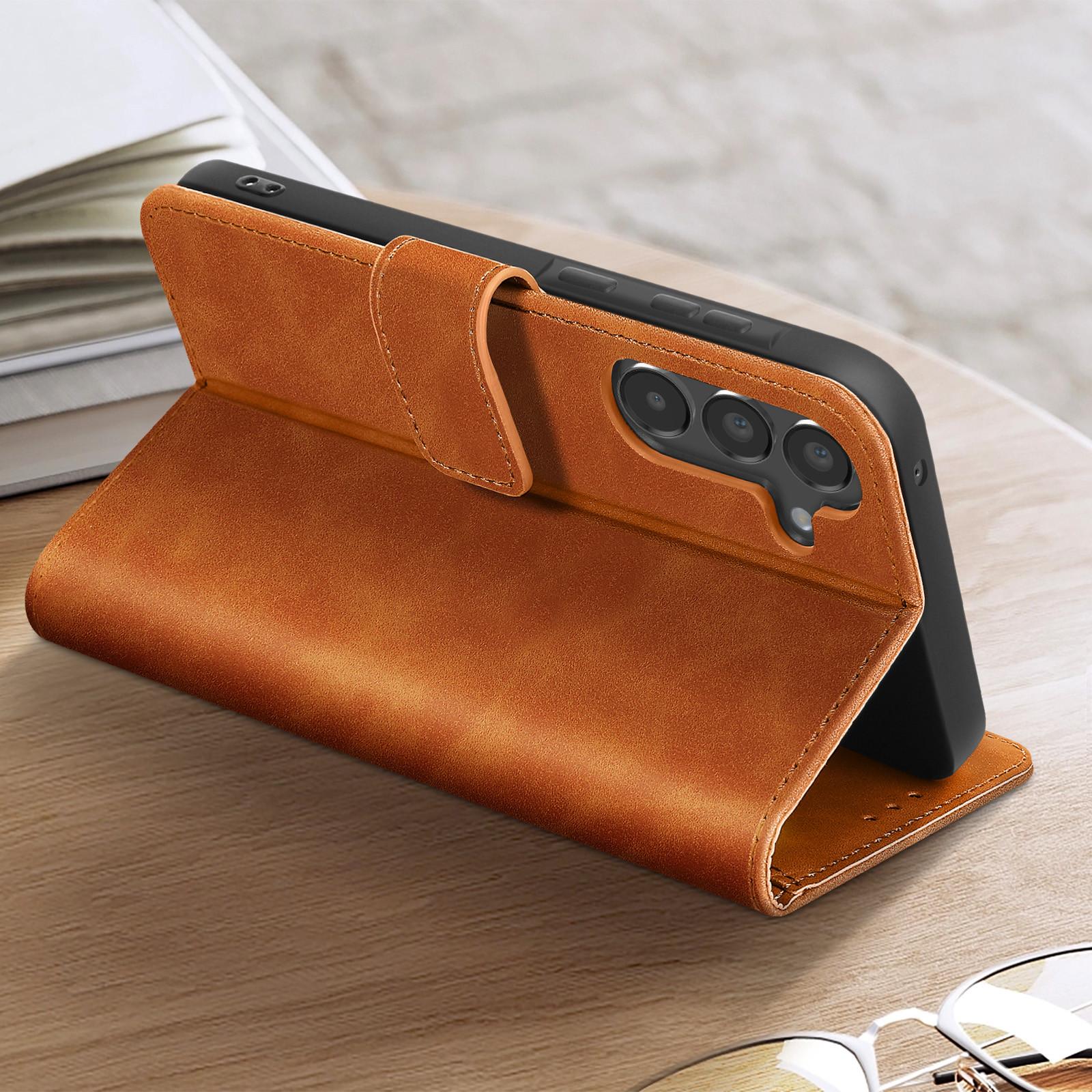 Avizar  Soft-Touch Etui Samsung A55 Hellbraun 