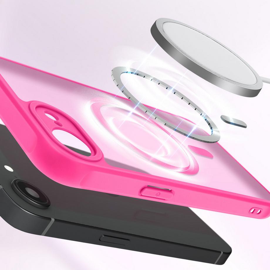 Avizar  Coque MagSafe iPhone 16e Givré Fuchsia 