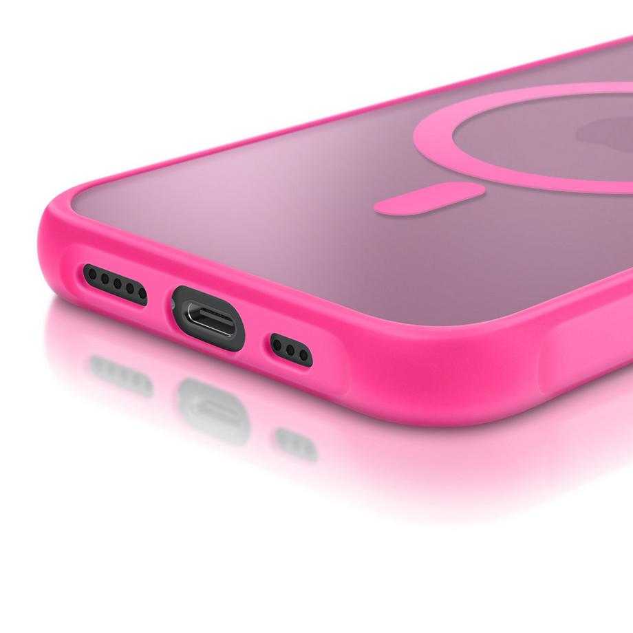 Avizar  Coque MagSafe iPhone 16e Givré Fuchsia 