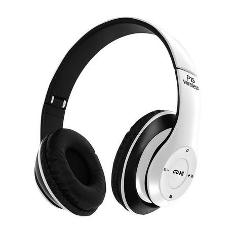 Avizar  Casque audio Bluetooth P15 pliable Blanc 