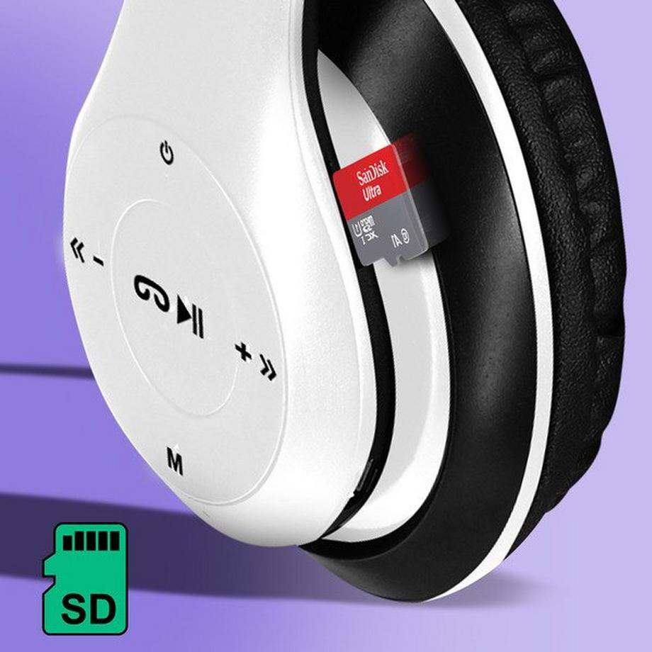 Avizar  Cuffie audio Bluetooth P15 - Bianco 