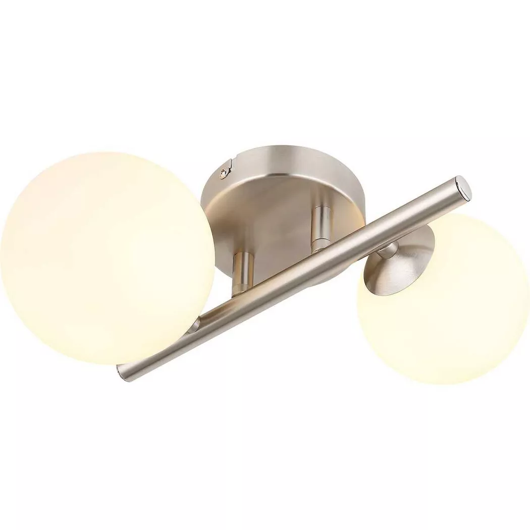 mutoni light – Wandleuchte Riha Metall nickel matt 2xG9 LED, One Size