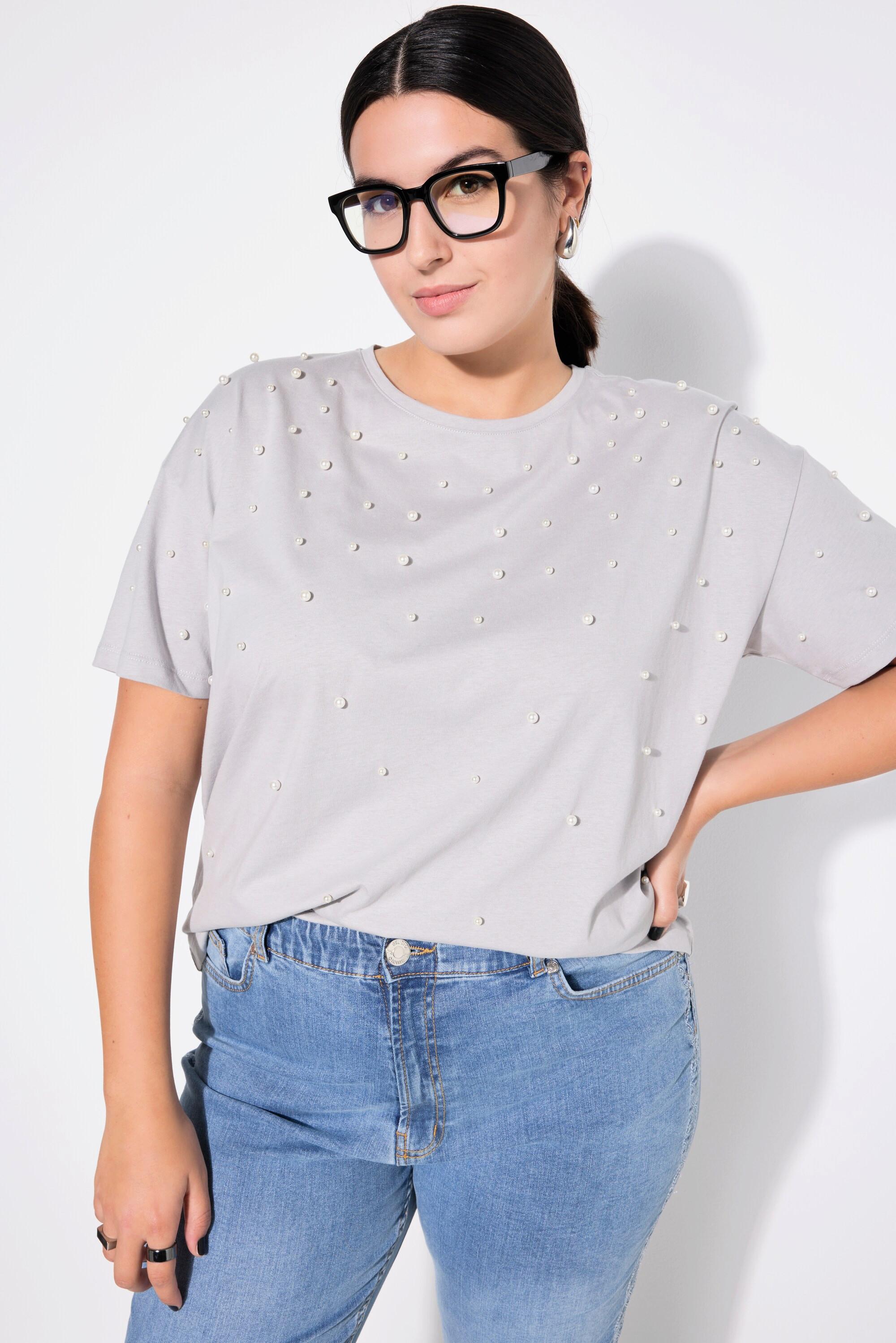 Studio Untold  T-shirt#, oversized, perles fantaisie, manches mi-hauteur 