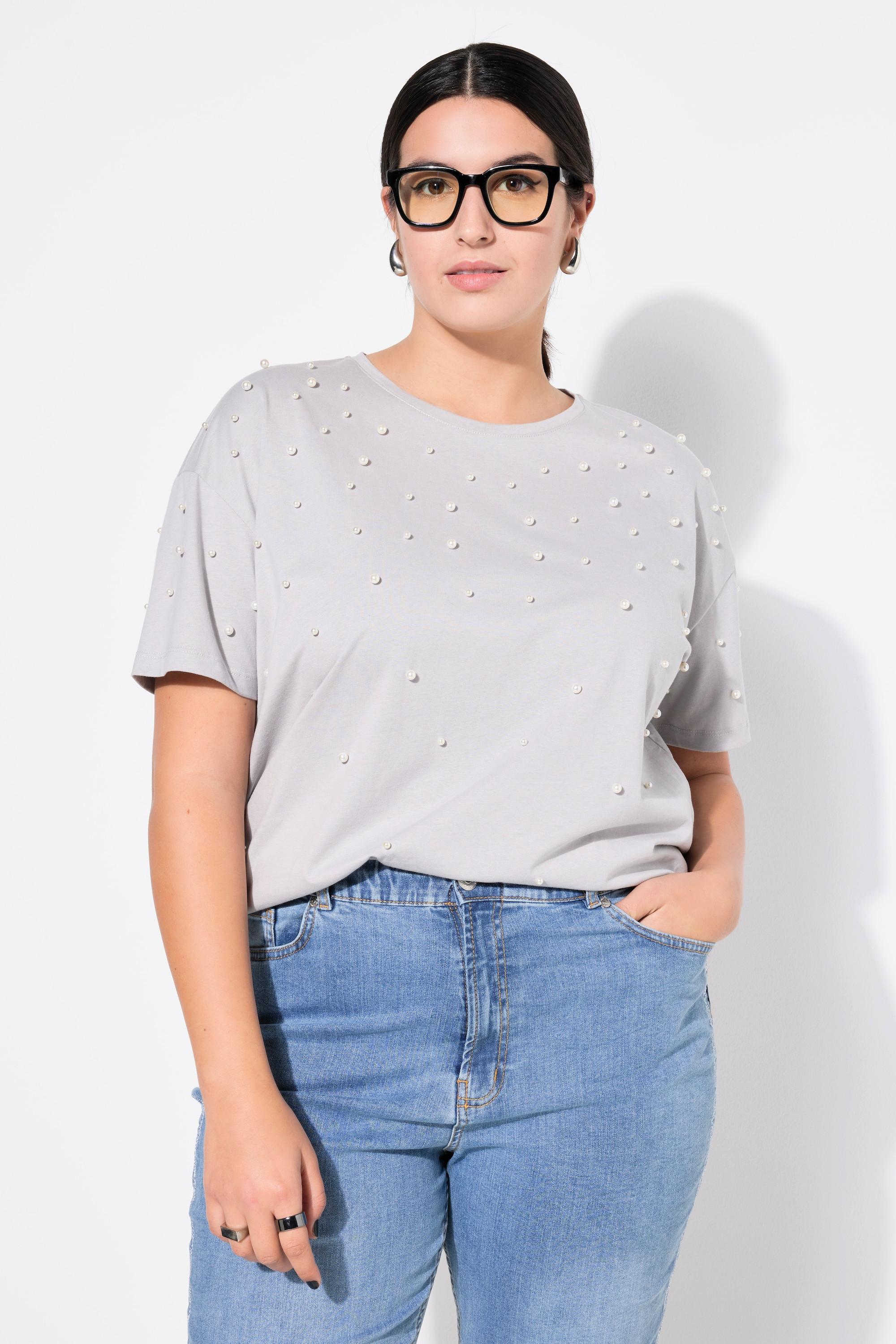 Studio Untold  T-shirt#, oversized, perles fantaisie, manches mi-hauteur 