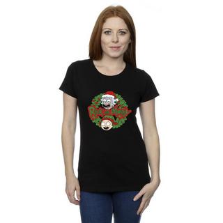 Rick And Morty  Tshirt CHRISTMAS WREATH 