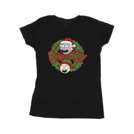 Rick And Morty  Tshirt CHRISTMAS WREATH 