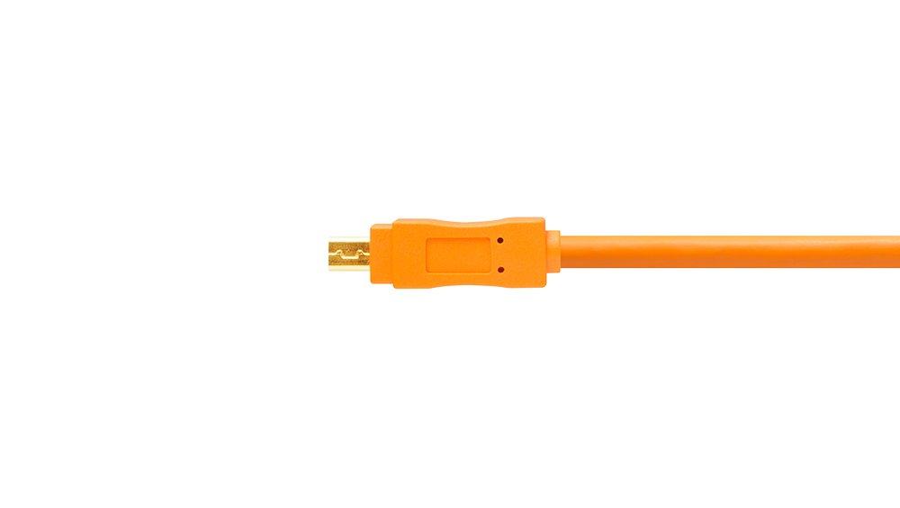 Tether Tools  CU8015-ORG câble USB 4,6 m USB 2.0 USB A Mini-USB B Orange 