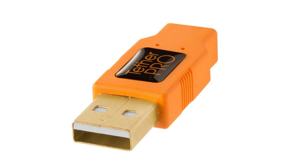 Tether Tools  Tether Tools CU8015-ORG USB Kabel 4,6 m USB 2.0 USB A Mini-USB B Orange 