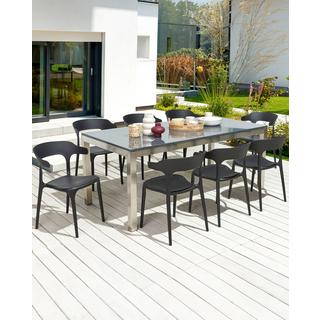 Beliani Set di 8 sedie da pranzo en Polipropilene Moderno GUBBIO  