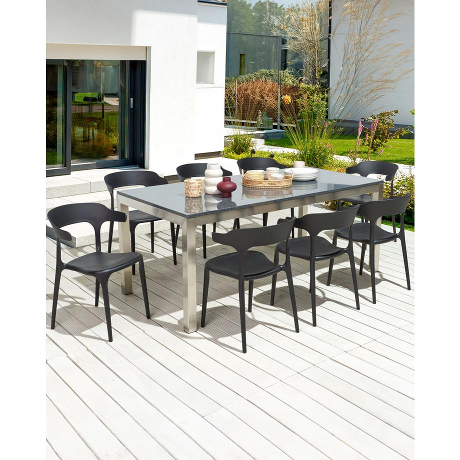 Beliani Lot de 8 chaises de salle à manger en Polypropylène Moderne GUBBIO  