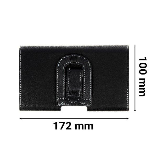 Avizar  Etui Ceinture éco-cuir Noir Taille XXL 