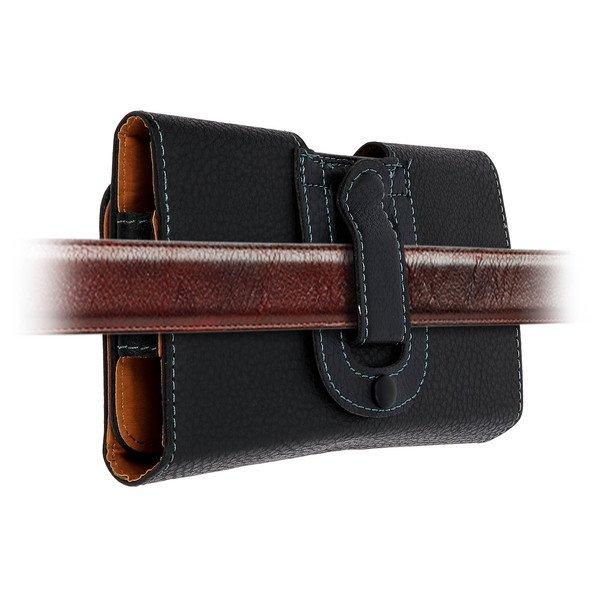 Avizar  Etui Ceinture éco-cuir Noir Taille XXL 