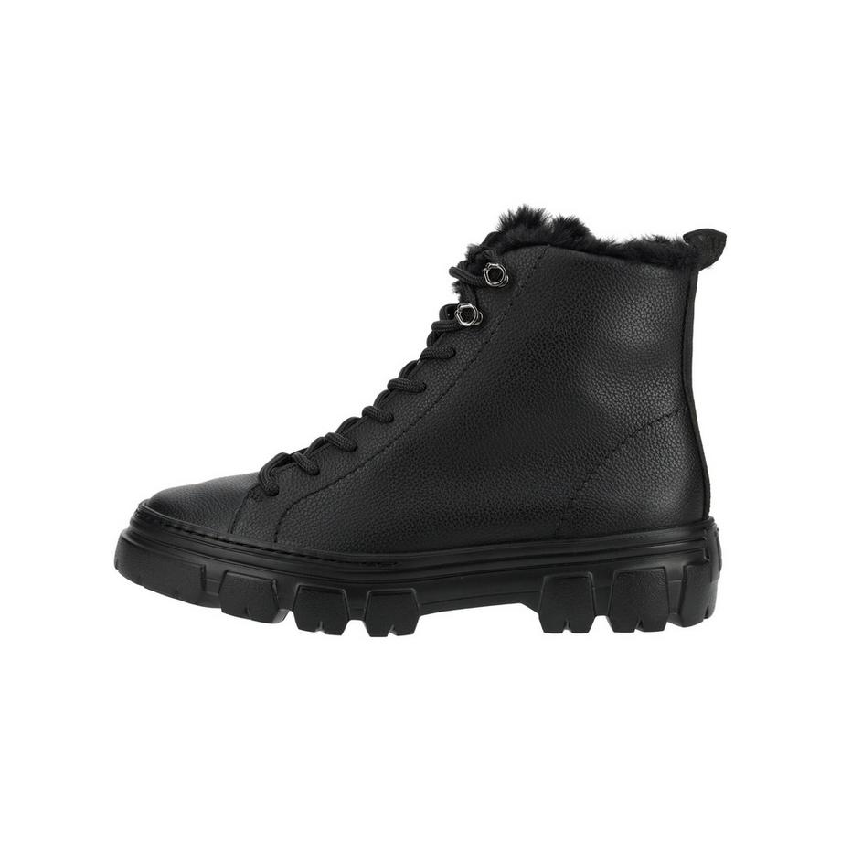 Paul Green Schnürstiefelette mit Kunstfellbesatz  