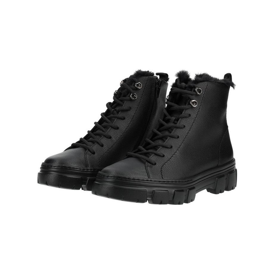 Paul Green Schnürstiefelette mit Kunstfellbesatz  