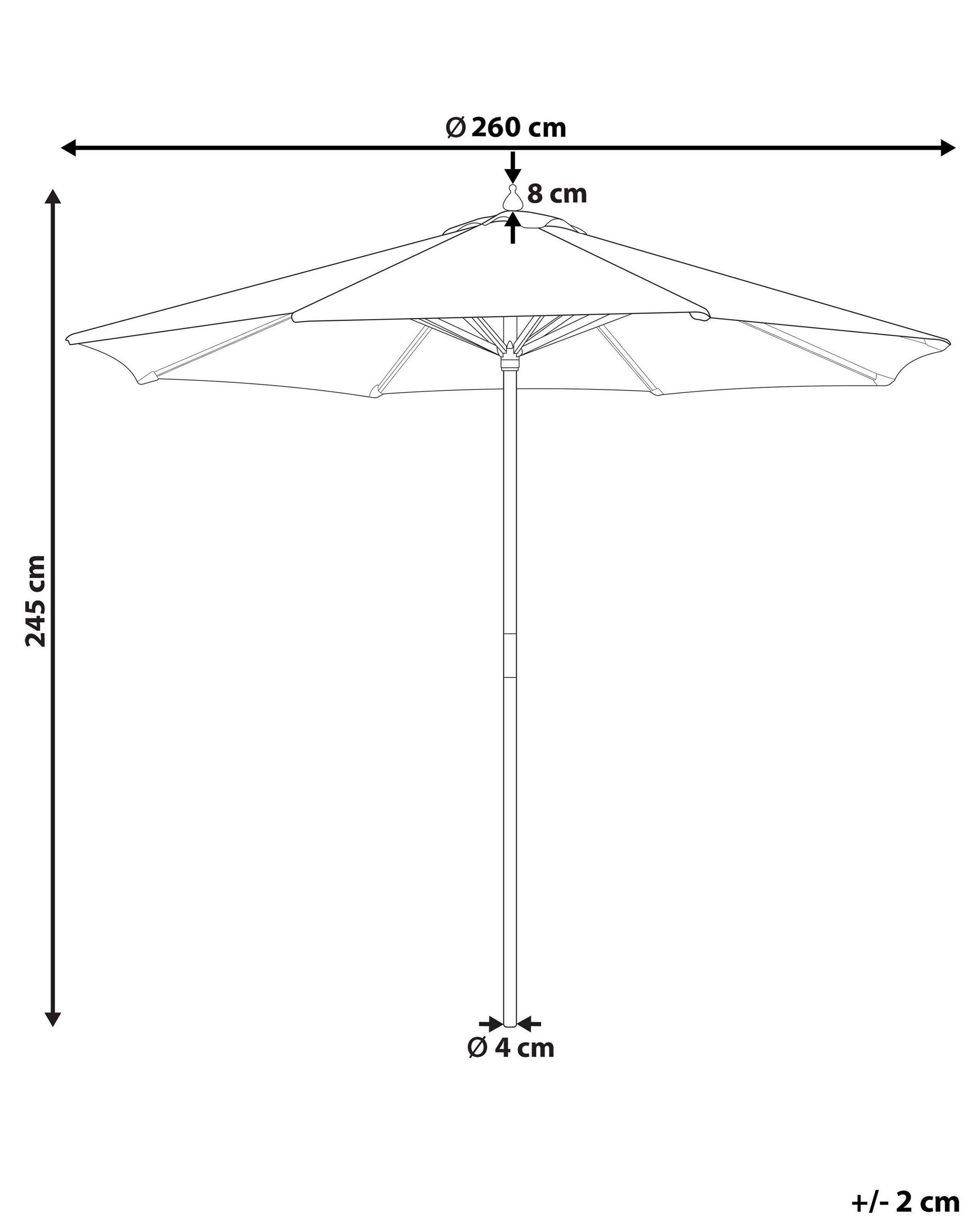 Beliani Parasol en Polyester FERENTILLO  