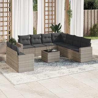 VidaXL set divano da giardino Polirattan  