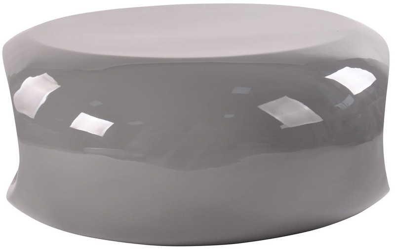 mutoni Table basse 109x59x34cm fibre de verre grise  