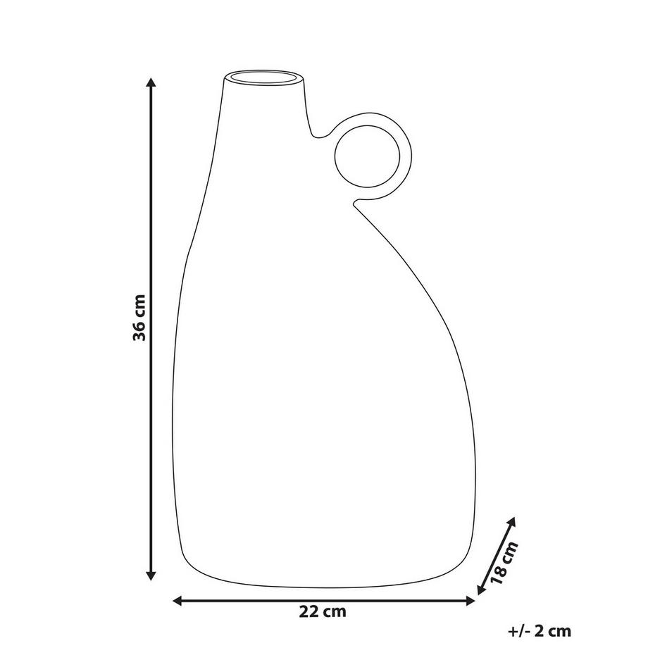 Beliani Vaso decorativo en Alluminio Moderno NARBADA  