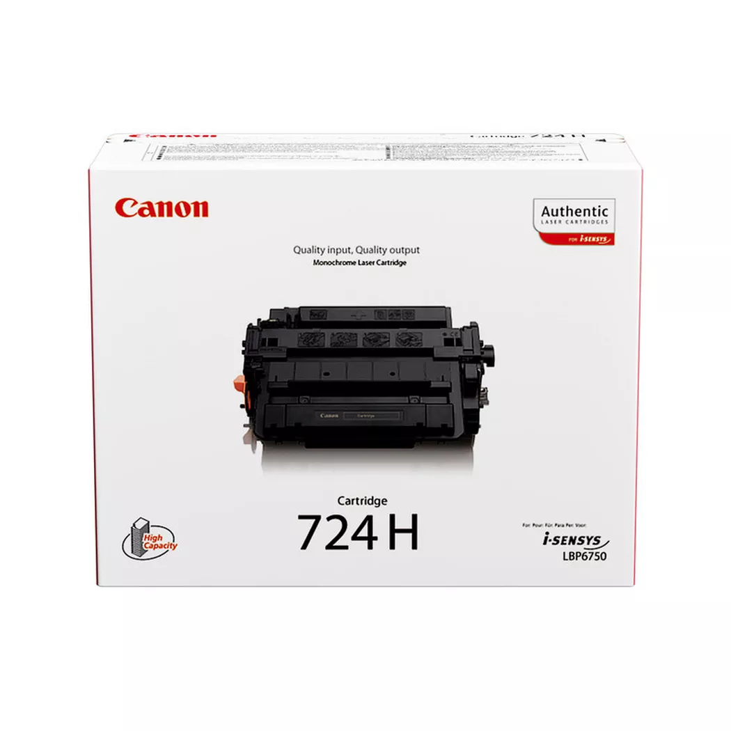 Canon – Toner-Modul 724H schwarz 3482B002 LBP 6750dn 12’500 Seiten, Rot Bunt, One Size