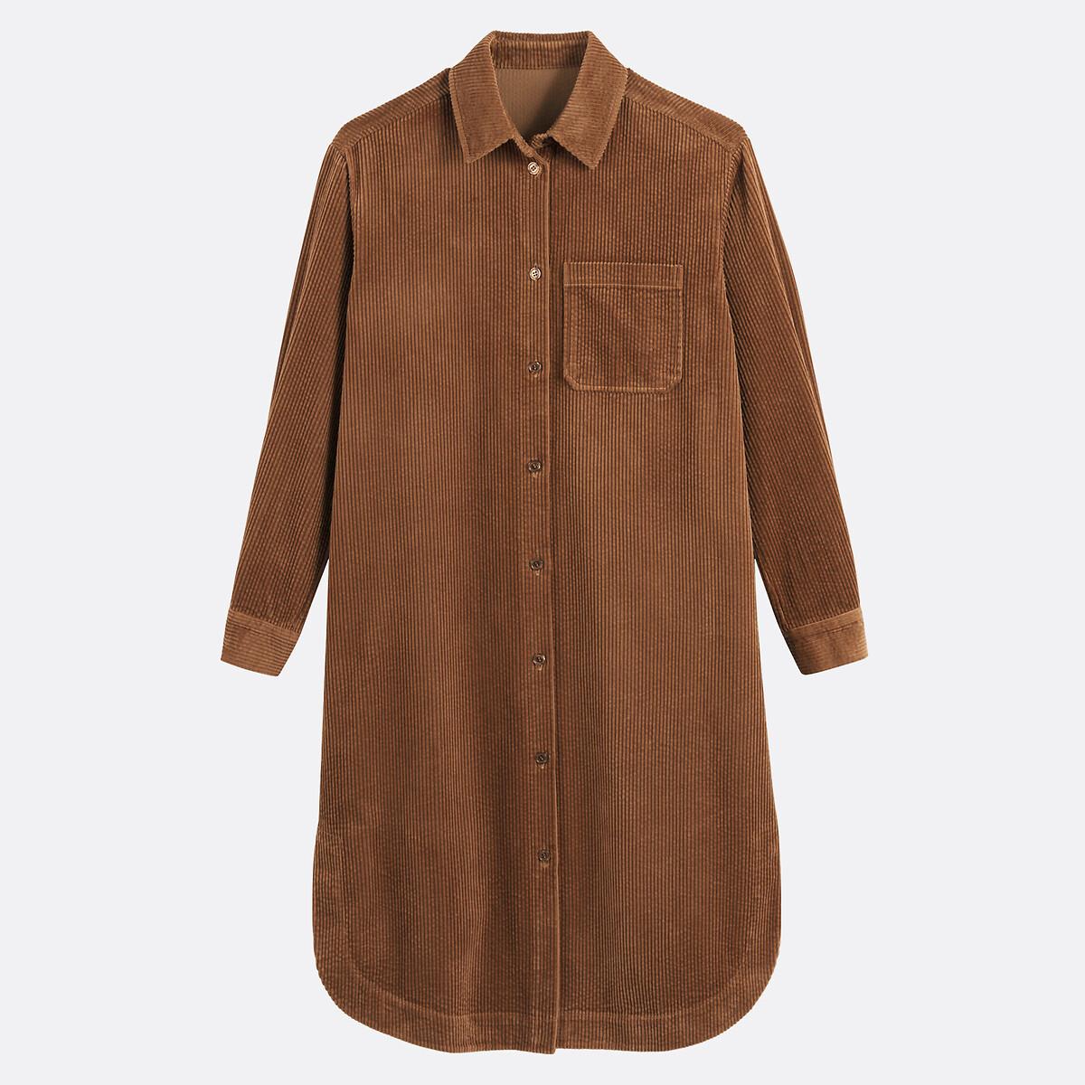 La Redoute Collections Gerade geschnittenes Cordkleid Midilänge  