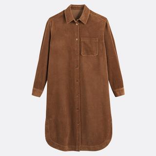 La Redoute Collections Gerade geschnittenes Cordkleid Midilänge  