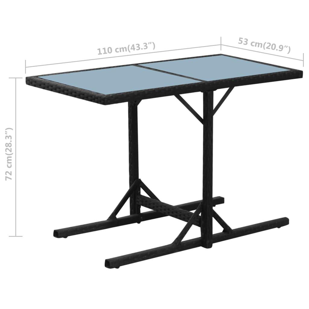 VidaXL Table et chaise de jardin rotin synthétique  