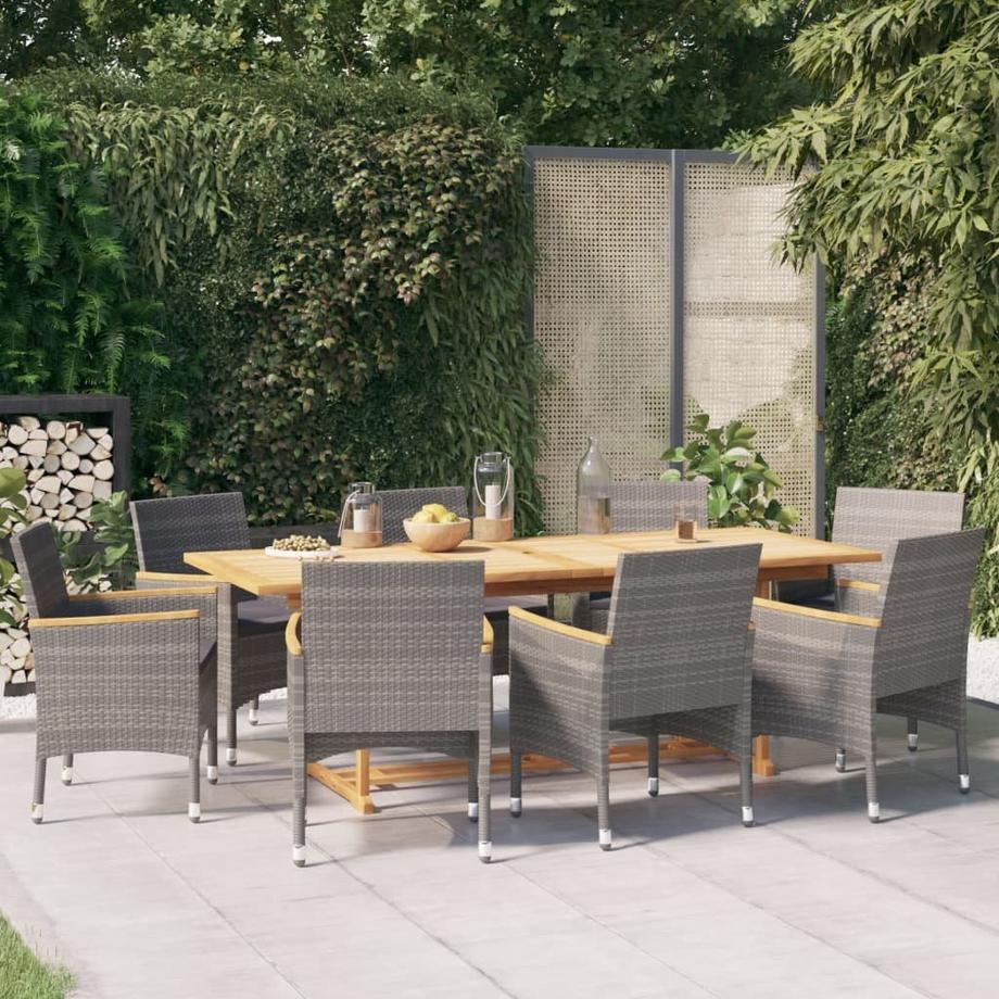 VidaXL set da pranzo da giardino Polirattan  