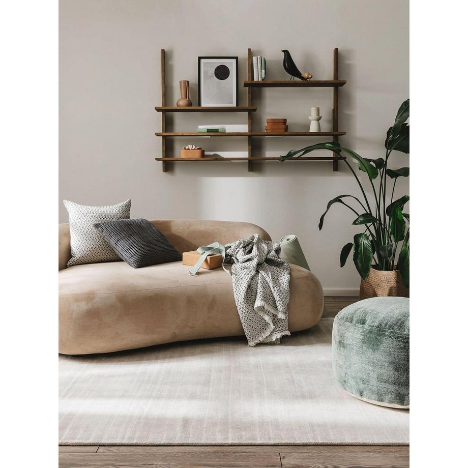 Benuta Tappeto in viscosa Nova Grigio chiaro  