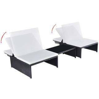 VidaXL Chaise de jardin inclinable rotin synthétique  