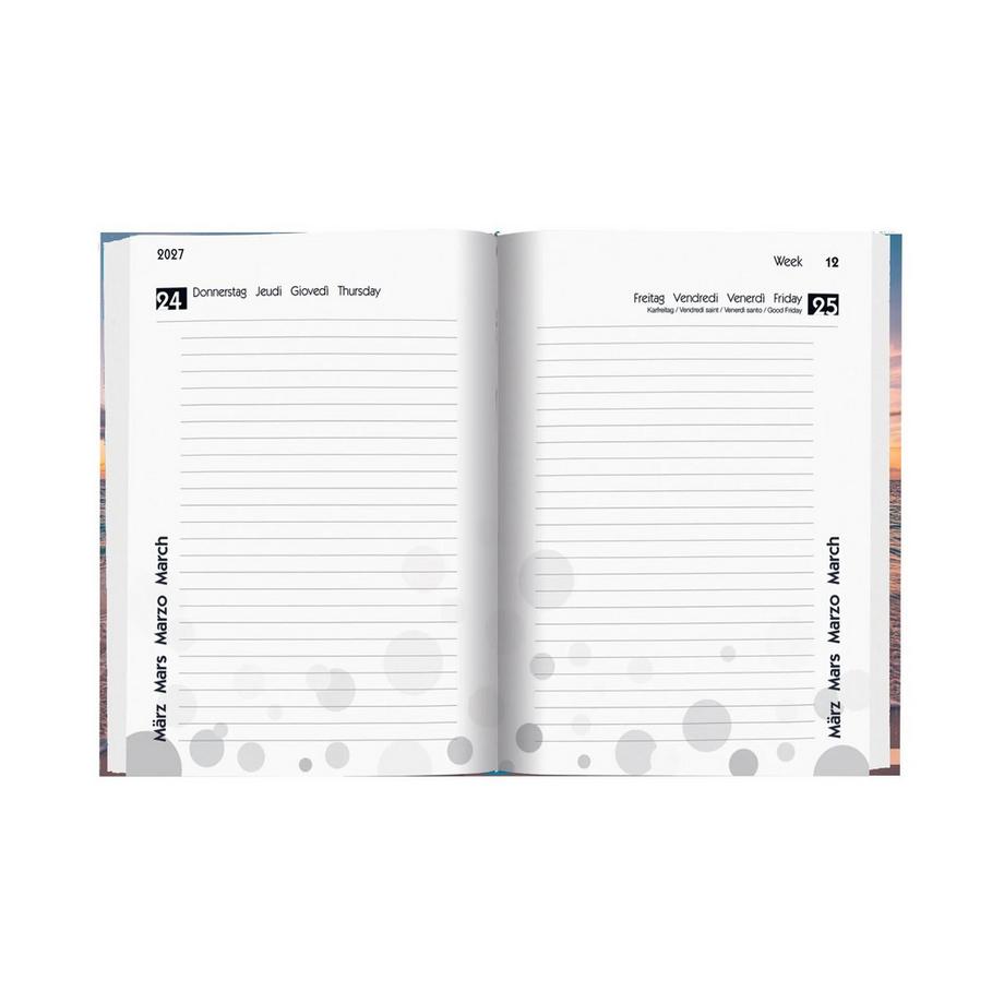 Biella Agenda scolaire mydiary 1 jour par page, ouatiné, Sunset  