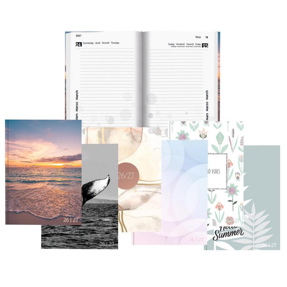 Biella Agenda scolaire mydiary 1 jour par page, ouatiné, Sunset  