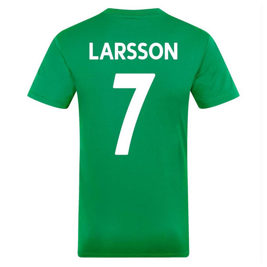 Manchester City  Larsson 7 Maglietta Strisce A Contrasto Poliestere 