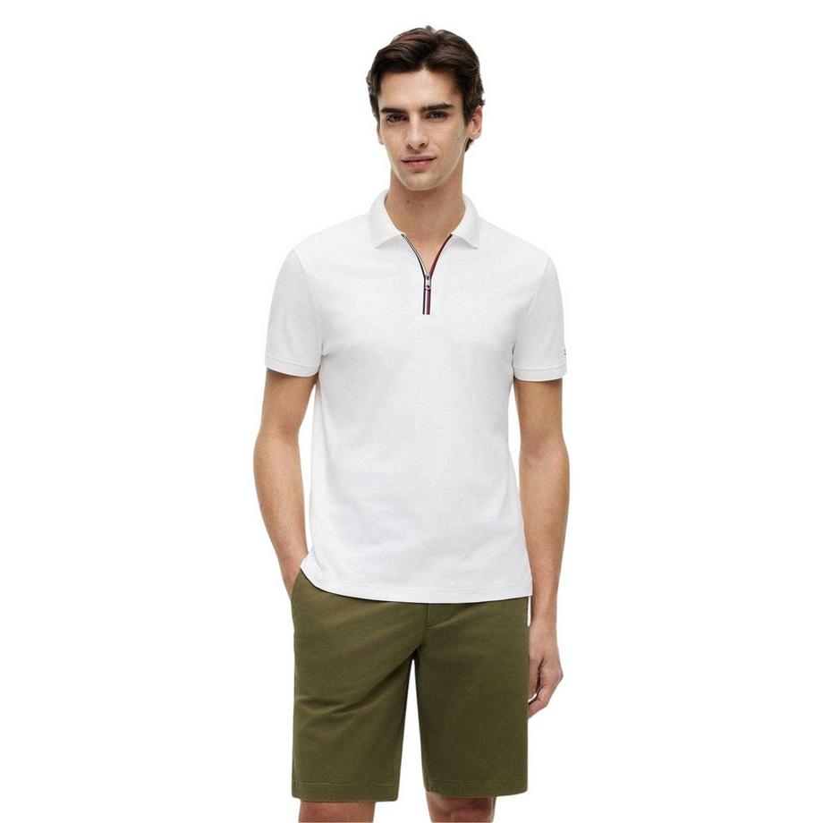 TOMMY HILFIGER Poloshirt mit kurzem Reißverschluss Regular Fit  