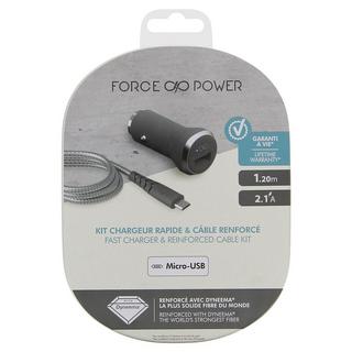 Force Power  Caricatore da auto + cavo Micro-USB 