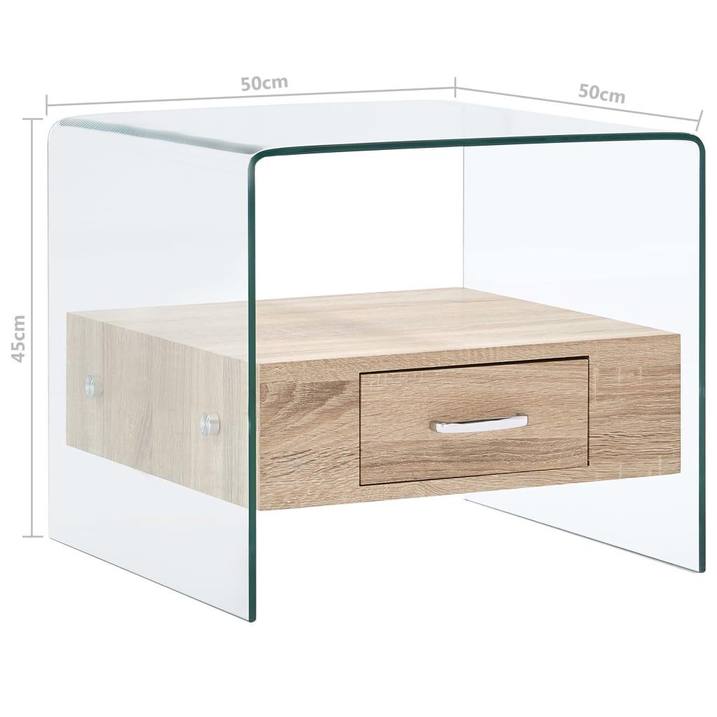 VidaXL Table basse verre  