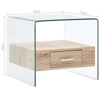 VidaXL Table basse verre  