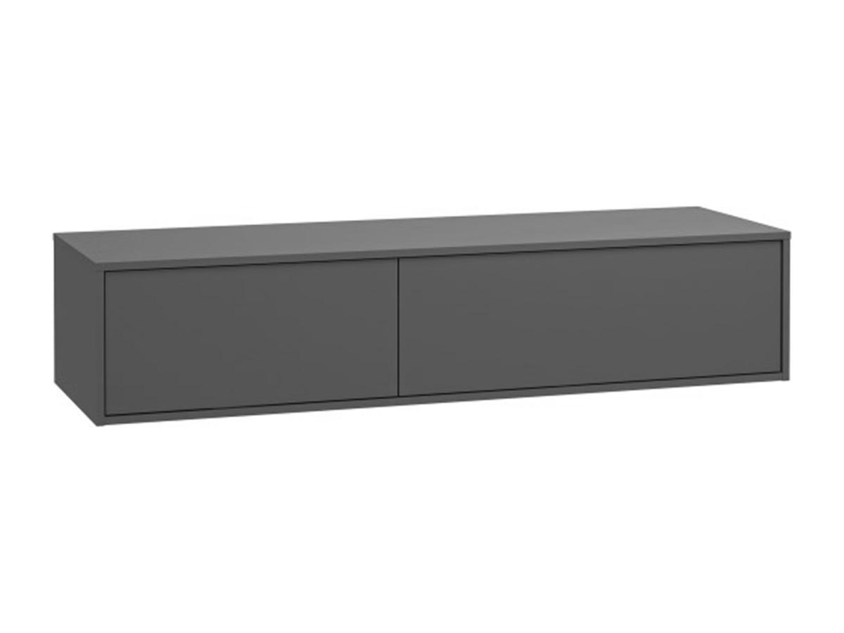 Vente-unique Waschbeckenunterschrank hängend - Anthrazit - 150 cm - ISAURE II  