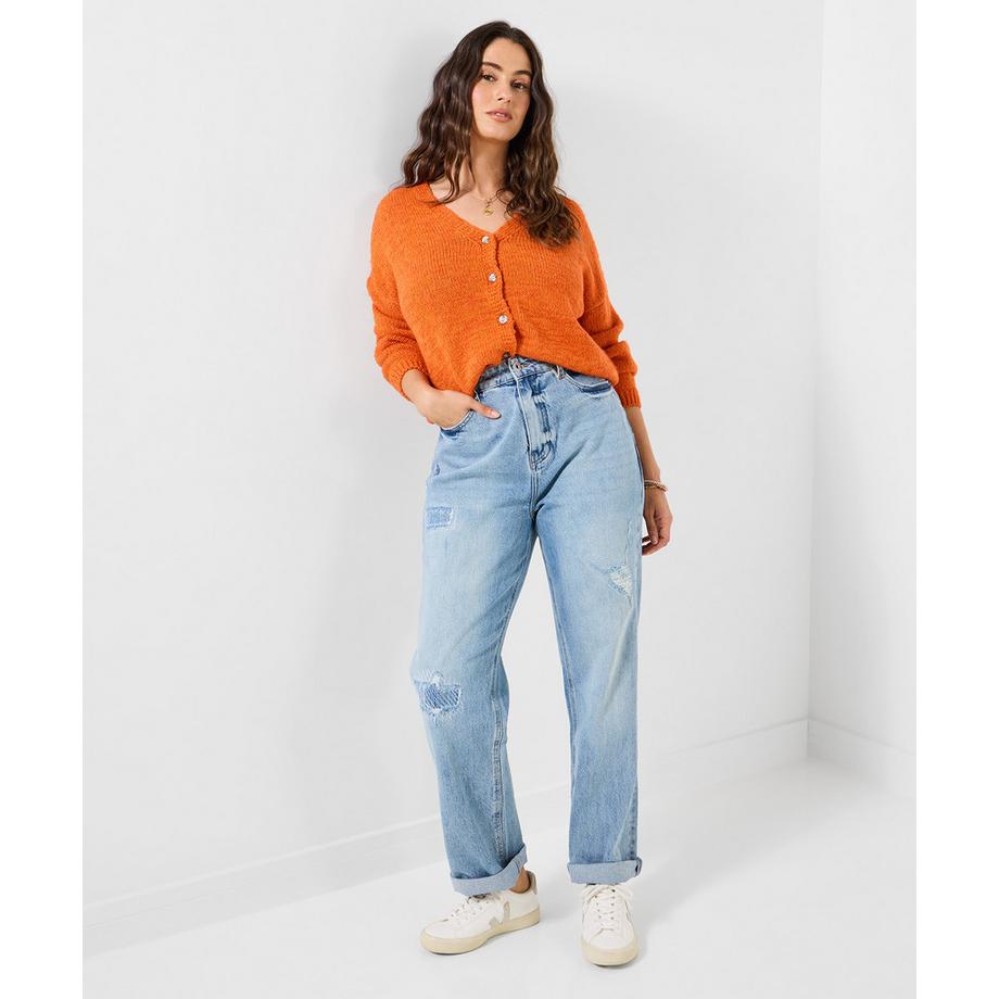 Joe Browns Langarm V-Ausschnitt Strickjacke mit Knopfleiste  